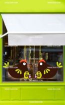 Stickers poules et �ufs en chocolat