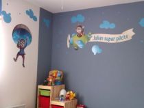 stickers prenom garcon avion