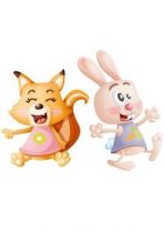 Stickers renarde et lapine