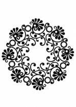 stickers rosace : Rosaly id�ale pour d�corer votre plafond. Sticker d�coup� � la forme dans vinyle de couleur unie.