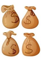 Stickers sacs de billets.