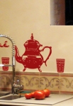 Stickers service � th� du Maghreb pour cr�er une d�coration murale orientale et accompagner vos d�gustations de th� � la menthe