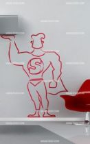 Stickers silhouette de super-h�ros