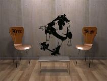 sticker Skater en vinyle adh�sif uni d�coup� � la forme.