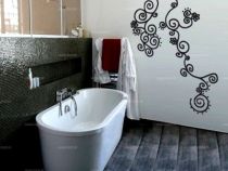 Stickers spirales fleurs d�coup�s � la forme dans vinyle de couleur unie.