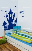 Stickers t�te de lit f�erique gar�on