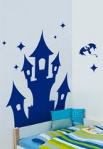 Stickers t�te de lit f�erique gar�on