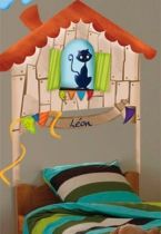 Stickers t�te de lit gar�on