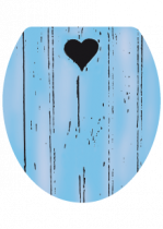 Stickers toilette cabanon bleu