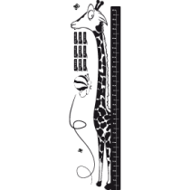 Le stickers toise girafe pour d�corer une chambre d\'enfant