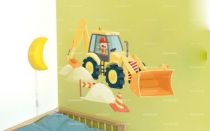 Stickers tractopelle travaux