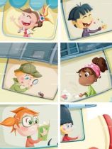 Stickers train du Monde