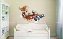 Stickers traineau des pingouins