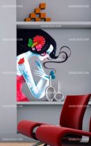 Stickers Un c�ur de papillon