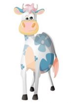 stickers vache. Chlo� la vache, un stickers imprim� sur adh�sif d�coup� � la forme. Des stickers animaux de la ferme pour d�corer les chambres d\'enfants