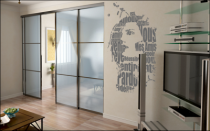 Le stickers visage en lettres pour d�corer l\'int�rieur