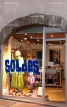 Stickers vitrine soldes