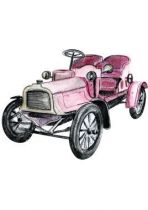 stickers vieille voiture rose