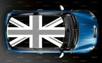 Stickers voiture drapeau anglais Noir et Blanc