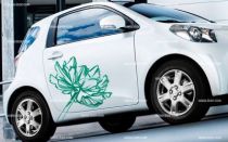 Stickers voiture �closion florale
