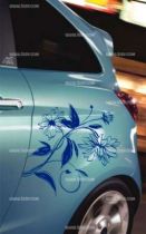 Stickers voiture fleur