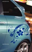 Stickers voiture motifs fleuris
