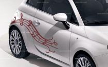 Stickers voiture notes de musique