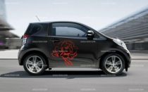 Stickers voiture rose