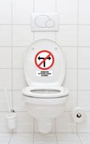 Stickers WC : Interdiction de tourner