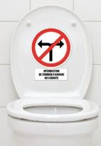 Stickers WC : Interdiction de tourner