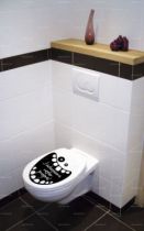 Stickers WC : J\'adore rester propre