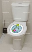 Stickers wc grenouille
