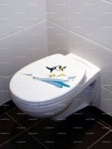 Stickers WC pingouin sur la banquise.