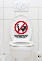 Stickers WC pipi � c�t�