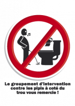 Stickers WC pipi � c�t�