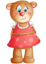 stiker ourson. Zo� l\'ourson, un stiker d�coratif pour chambre d\'enfant. Stiker imprim� sur vinyle adh�sif et d�coup� � la forme.