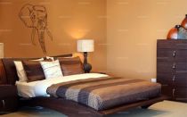 Sticker d�co t�te d\'�l�phant d�coup� � la forme dans vinyle adh�sif uni.