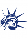 Stickers Statue de la Libert� d�coup�e � la forme dans vinyle adh�sif uni, welcome to the United States of America!!